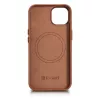 iCarer Case Leather Genuine Leather Case for iPhone 14 Plus Brown (MagSafe Compatible)