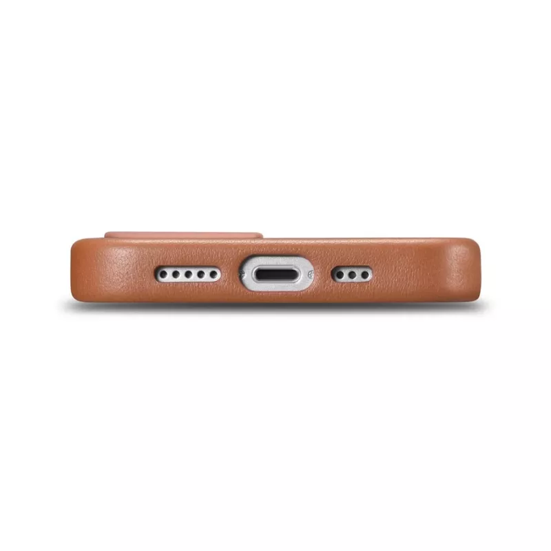 iCarer Case Leather Genuine Leather Case for iPhone 14 Plus Brown (MagSafe Compatible)