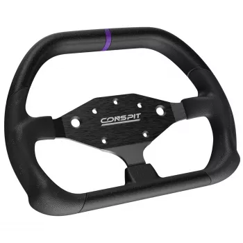 CONSPIT DX320 D-Shape Steering Wheel - 320mm Alcantara Grip, Carbon Fiber, RGB