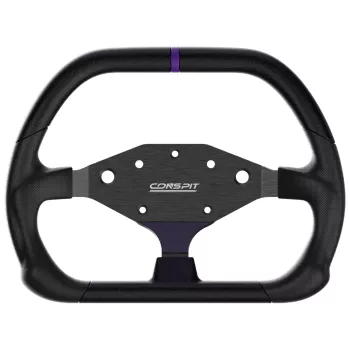 CONSPIT DX320 D-Shape Steering Wheel - 320mm Alcantara Grip, Carbon Fiber, RGB