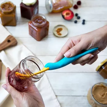 OTOTO Splatypus Slotted Spatula & Turner – juoda su oranžinėmis detalėmis