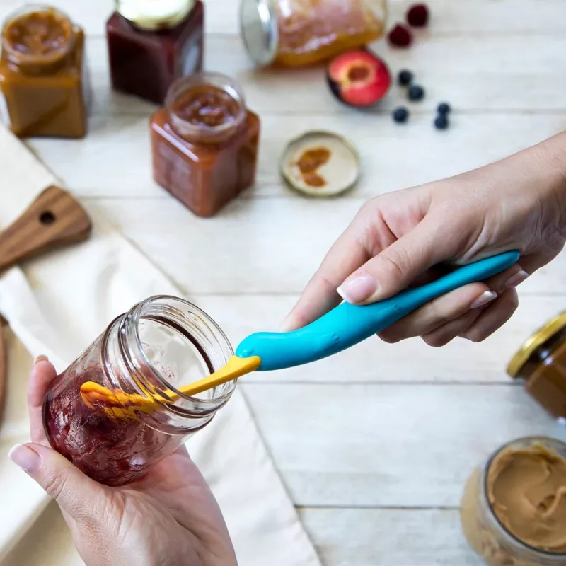 OTOTO Splatypus Slotted Spatula & Turner – juoda su oranžinėmis detalėmis