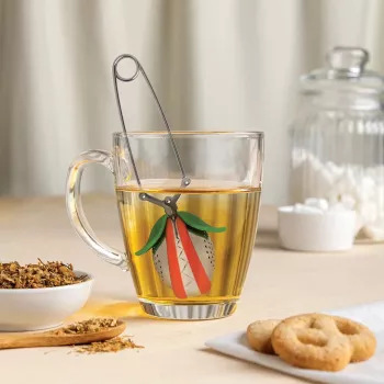 OTOTO Tea Trap arbatos infuzeris - Žalia/Raudona - Nerūdijantis plienas ir plastikas - 160 mm