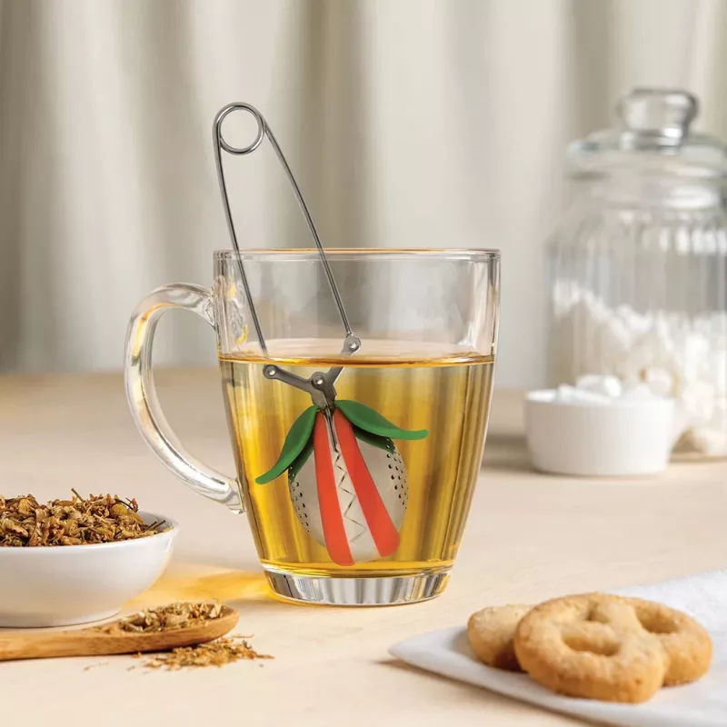 OTOTO Tea Trap arbatos infuzeris - Žalia/Raudona - Nerūdijantis plienas ir plastikas - 160 mm