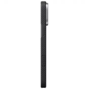 PITAKA Ultra-Slim PitaTap MagSafe Dėklas, Skirtas iPhone 16 Pro, Juoda/Pilka