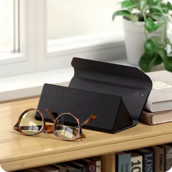 Satechi Vegan-Leather FindAll akinių dėklas, juodas