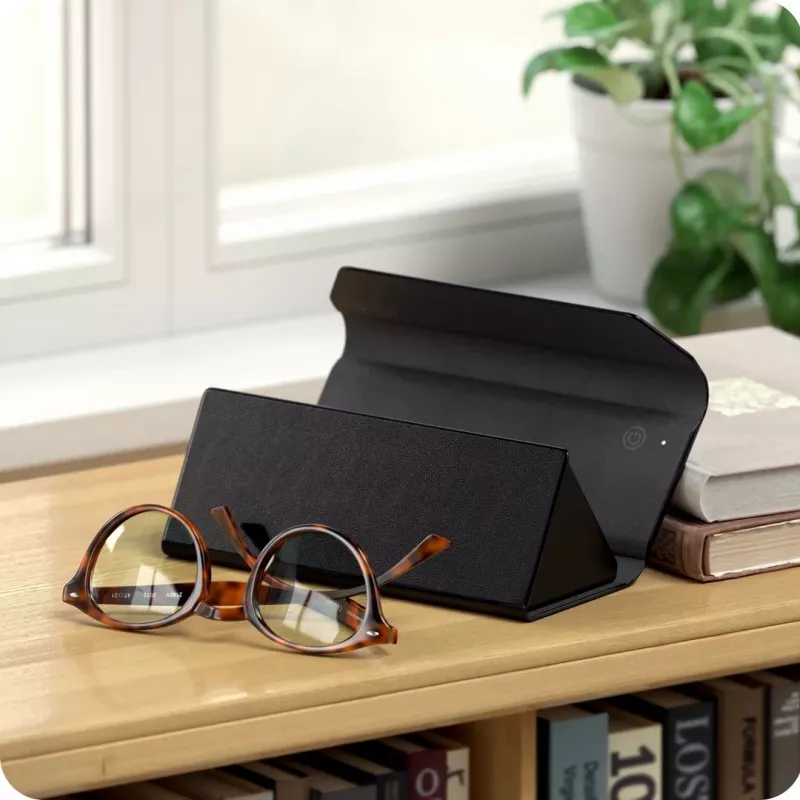 Satechi Vegan-Leather FindAll akinių dėklas, juodas