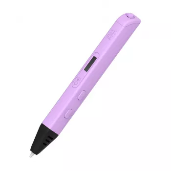 myFirst 3D Pen Artist - 3D spausdinimo rašiklis su 6 spalvotais PLA siūlais (violetinis)