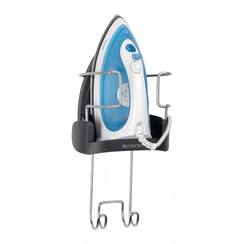 Brabantia 385742 Laikiklis lyginimo lentai sieninis tamsiai pilkas