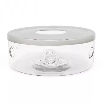 Bredemeijer Arbatos Šildytuvas Minuet Stiklas + Inox Plokštelė 15,1 cm Sidabrinis