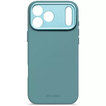 Decoded AntiMicrobial Silicone Back Cover, skirta iPhone 17 Pro Max, suderinamas su MagSafe, Retro Blue