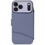 Decoded Textured Silicone Detachable Wallet for iPhone 17 Pro su MagSafe - Forever Blue