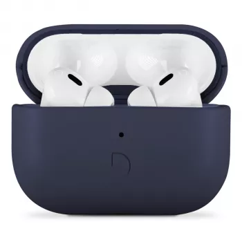 Decoded Leather AirCase Pro, apsauginis dėklas AirPods Pro 3, tamsiai mėlynas