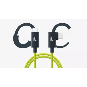 Angelbird USB-C 4.0 Solid Flex Cable Right-Angle Lime 1 m (3.3 ft)