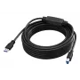VISION 10 m USB 3.0 Active Extension Cable - Nickel-Plated Connectors - 5 Gbps - USB A to USB B - Black