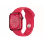Apple Watch Series 8 (GPS) - (PRODUCT)RED - 41 mm - Red Aluminium - Smartwatch su Sport Band - Fluoroelastomer - Raudona - Regular Band Size - 32GB - Wi-Fi, Bluetooth - 32 g (MNP73FD/A)