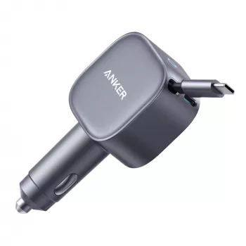 Anker Nano automobilinis kroviklis (75 W, USB-C prievadas, įtaisyta ištraukiama USB-C jungtis)