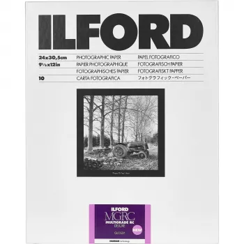 ILFORD MG RC Deluxe 1M 24x30 cm Pearl 10 Sheets Nespalvotas fotografinis popierius su kintamu kontrastu