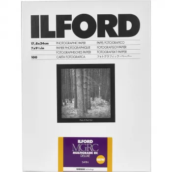 ILFORD Multigrade RC Deluxe Glossy Variable Contrast Black & White Photographic Paper 18x24 cm 100 Sheets
