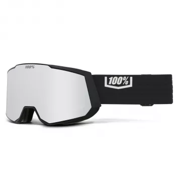 100% Snowcraft XL Black HiPER Silver Mirror slidinės kaukės