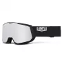 100% Snowcraft XL Black HiPER Silver Mirror slidinės kaukės
