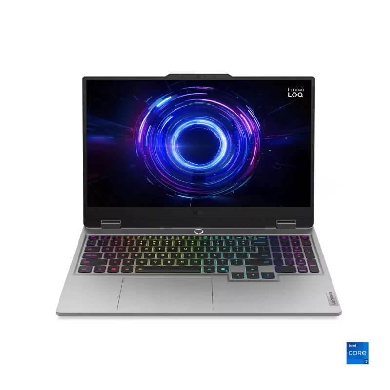 Nešiojamas kompiuteris Lenovo LOQ 15 – Intel Core i7-13650HX, 32GB RAM, 512GB SSD, RTX 5070, 15,6 inch FHD 144Hz, Windows 11 Home, Storm Grey