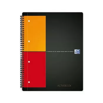 ELBA Oxford Activebook A5 Squared Black 80 Sheets Ring Binder Notebook Folder File