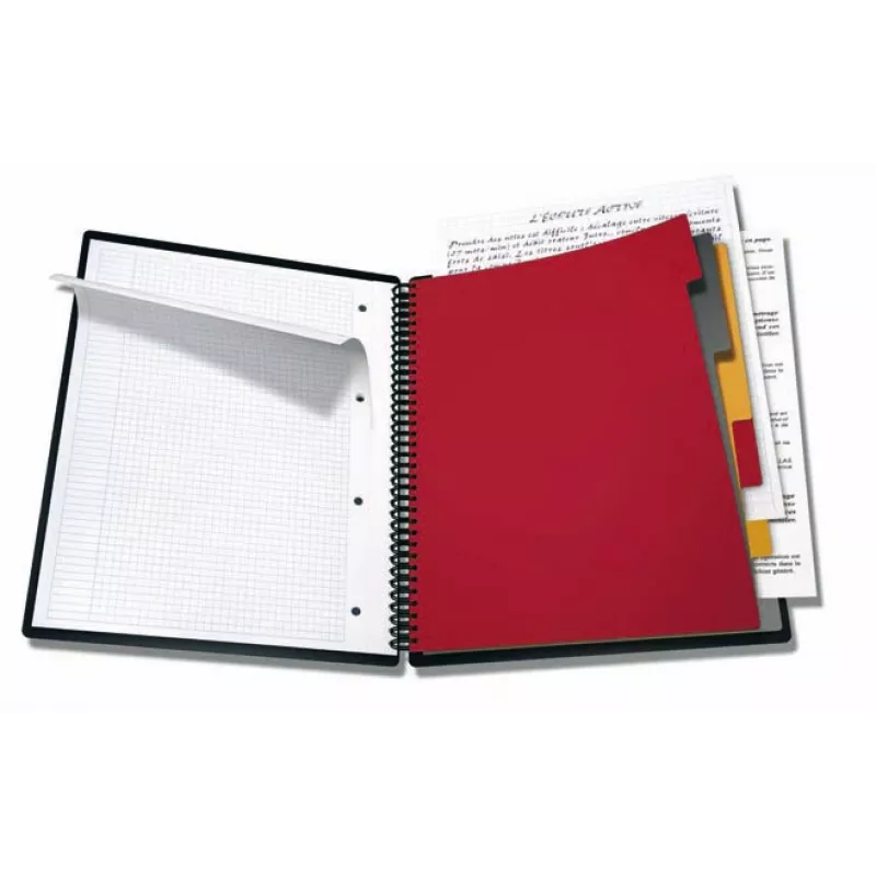 ELBA Organiser Book - 80 Sheets - Black - A4 - Spiral Binding - 245 mm - 310 mm