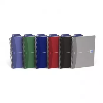Oxford Office Essentials Užrašų knygelė A5 linijinė 96 lapų oranžinis matinis viršelis 90 gsm