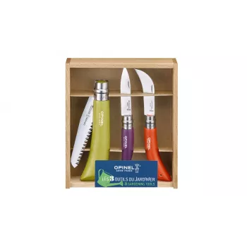 OPINEL Coloured Gardener Box 3 Gardening Tools