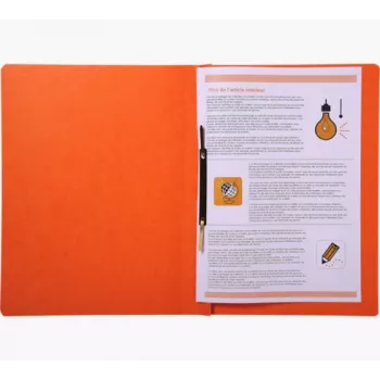 Exacompta Quick Binder A4 Orange Colorspan Cardboard 355 g/m² Flexible Metal Prongs