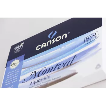 Canson Montval akvarelinis bloknotas 24 x 32 cm, 300 g/m², šaltas presavimas, 12 lapų