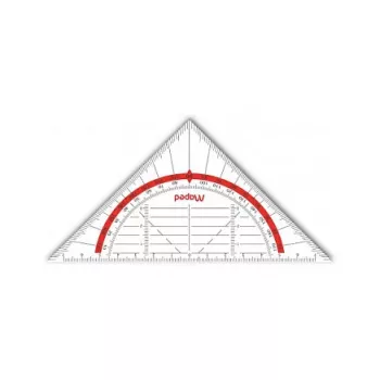 Maped Study 16 cm Liniuotė Trikampė – Skaidrus Polistirolas – 45°/45°/90° Trikampis
