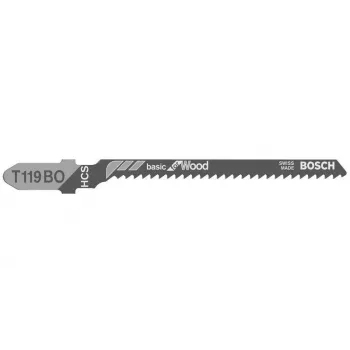 BOSCH Jigsaw Blade T119BO for Plywood, 100 Pieces