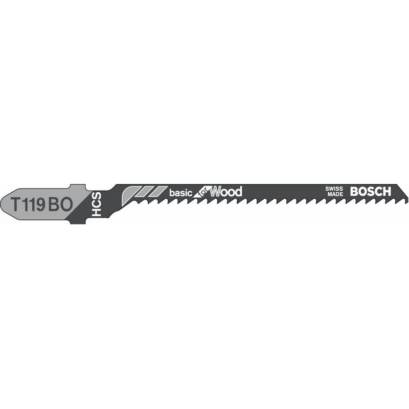 BOSCH T119BO siaurapjūklio geležtės fanerai, 100 vnt.