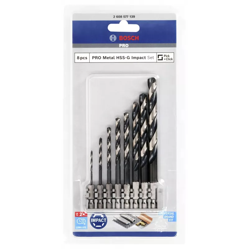 Bosch HSS Spiralbohrerset 2608577139 Impact Control 8-Piece 2-10mm