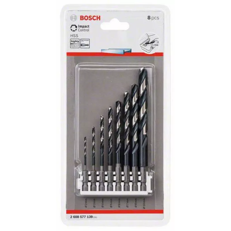 Bosch HSS Spiralbohrerset 2608577139 Impact Control 8-Piece 2-10mm
