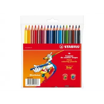STABILO Trio Felt-Tip Pen Set - Assorted Colors - 4,2 mm - 18 Pens