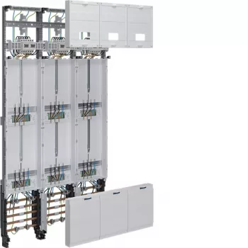 Hager univers Z Complete Panel 6 Meter Positions 3-Phase 63A 1350mm ZL53X8T