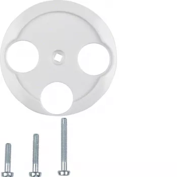 Hager Centrinė detalė WTF4593PW antenos lizdui 3 skylės 1930/Glass Polar White
