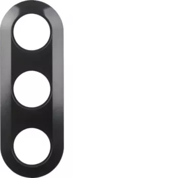 Hager WTD3300BG Frame 3-Gang Series 1930 Glossy Black