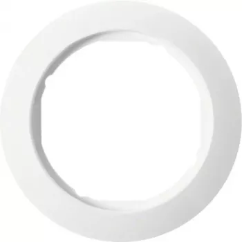 Hager WTD3191WG 1-Gang Cover Frame for Central Insert Ø58mm Serie 1930 Pure White Glossy