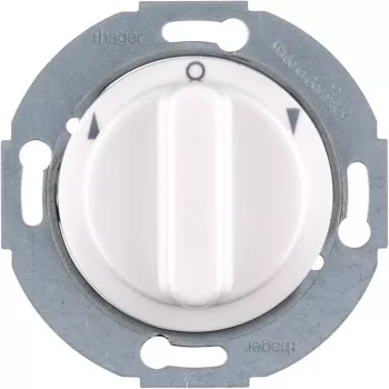 Hager WTE6161WG Žaliuzių / langinių sukamasis jungiklis 1-polius, Polar White Satin