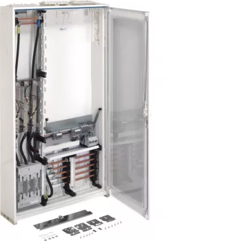 Hager FP93W1N Srovės Transformatoriaus Apskaitos Spinta, 3 Laukeliai, 1 Apskaitos Taškas, IP44, RAL 9010