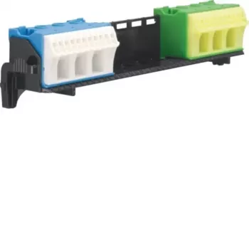 HAGER Terminal Carrier with 2x14 PE/N Terminals QuickConnect FZ381