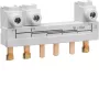 Hager HZC708 3-Pole Pin Busbar 63-80A 10mm² 12 Modules 210mm Grey