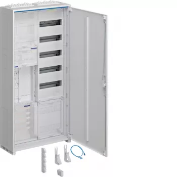 Hager ZB32ET215W1 Pilnas apskaitos spintos komplektas 1 skaitiklio vieta BKE-I APZ 1100mm 2 laukai ant paviršiaus montuojama IP31 RAL 9010