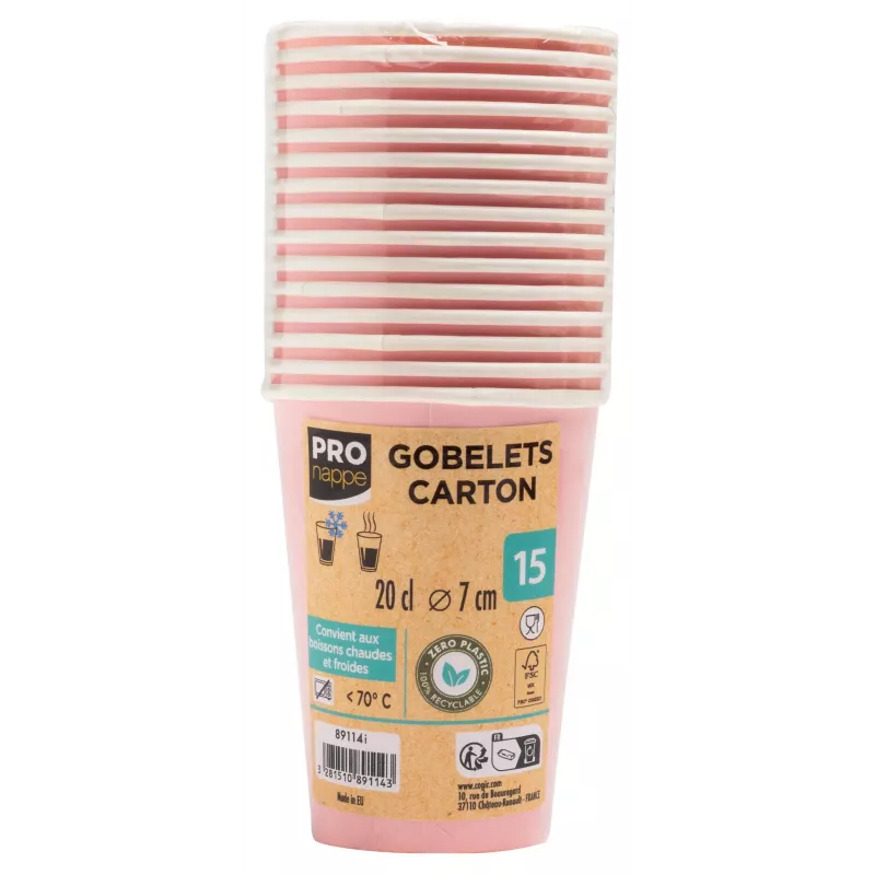PROnappe 15 Disposable Coffee Cups 200 ml - 100 Pack