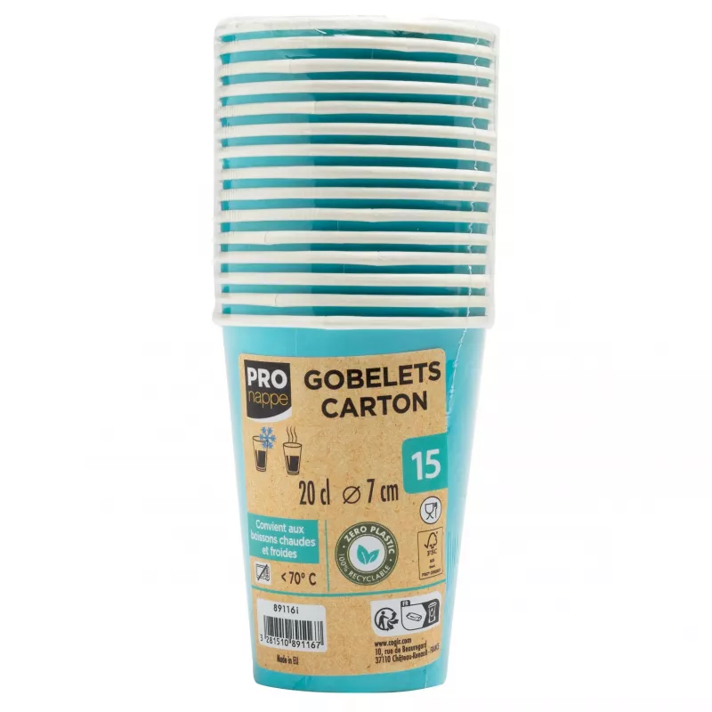 PROnappe 15 Disposable Coffee Cups 200 ml