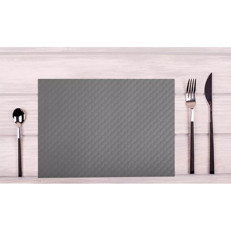 PROnappe vienkartinis padėklas 400 x 300 mm, pilkas, su reljefiniu raštu, lengvai satinuotas popierius